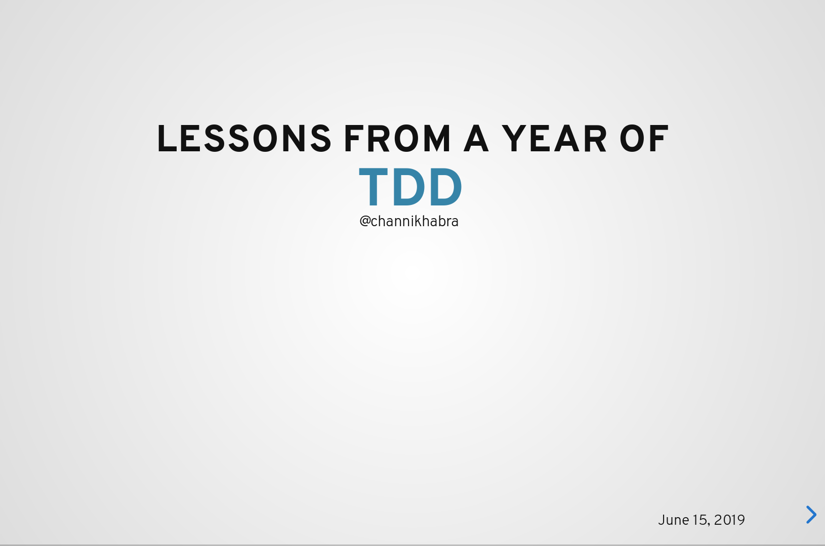 Experience from a year of TDD by Charanjit Singh