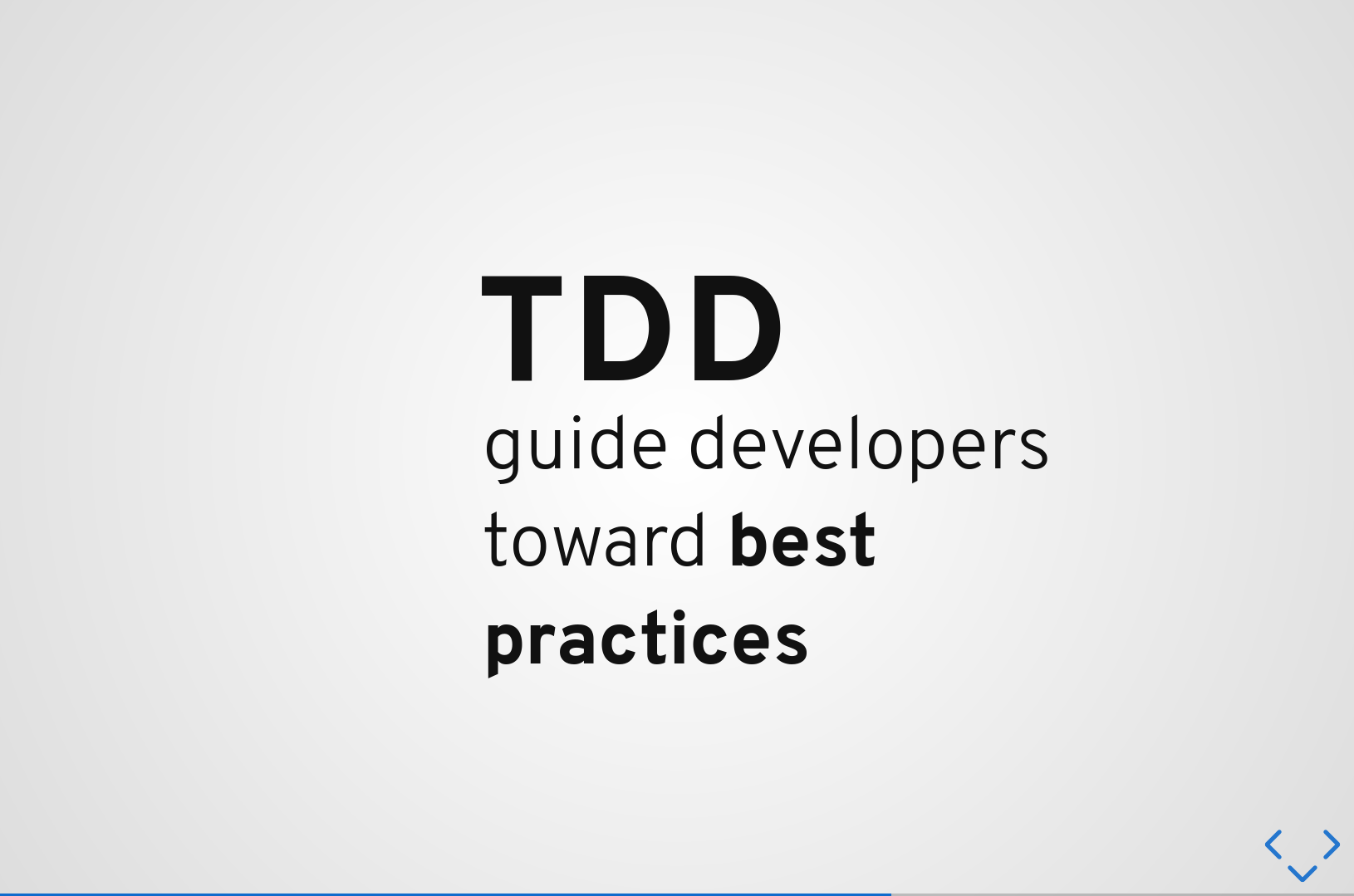 TDD Guides you in right
direction